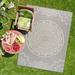 CAMILSON Indoor Outdoor Rug 5 x 7 Grey Medallion Area Rugs