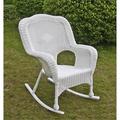 Afuera Living Contemporary Wicker Patio Rocker in White