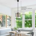 Farmhouse Pendant Lamp Metal &Wood Cage Attic Dinning Room Ceiling Light Fixture Attic Kitchen Island Pendant Light Modern Farmhouse Wood Chandelier Living Room Farmhouse Pendant Light Wood Metal