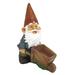 Wheel Barrel Willie Garden Gnome Statue by XoticBrands - Veronese Size (Small)