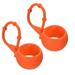 Uxcell Silicone Protect Sleeve Waist Keyring Golf Ball Holder Orange 2Pcs