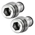 Brass Garden Hose Quick Connector Faucet Adapter 22mm Male Threaded 2pcs