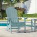CHYVARY 1 Peak Outdoor Adirondack Fire Pit Plastic Chair for Deck Poolside Beach and Backyard Lake Blue