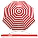 1PC 6.5 Feet Striped Beach Umbrella UV Protection with Aluminum Pole Adjustable Sand Umbrella with Sand Anchor and Carry Bag