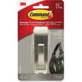 Command Large Modern Reflections Hook - 5 lb (2.27 kg) Capacity - for Painted Surface Wood Tile - Metal - Brushed Nickel - 1 / Pack | Bundle of 10 Packs