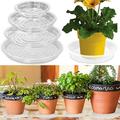 Cheers US 20Pcs Clear Plant Saucers Flower Pot Trays Plastic Plant Saucer Drip Trays Drip Trays Plants Garden Saucers Plant Pot Saucer Trays for Indoor Outdoor 6inch / 8inch / 10inch / 12inch