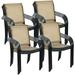 Costway Set of 16 Patio Dining Chairs Stackable Armrest Backrest no Assembly