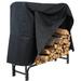 Sunnydaze Outdoor Firewood Log Rack with Cover Combo - Black - 4