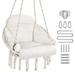 Hanging Chair Hammock Chair with Large Thick Cushion Swing Chair Holds up to 250 lb for Terrace Balcony Garden Living Room Scandinavian Shabby Chic