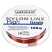 Uxcell 109Yard 8Lb Fluorocarbon Coated Monofilament Nylon Fishing Line Wine Red