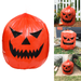 1 Pieces Pumpkin Lawn Bags Halloween Plastic Leaf Bags Pumpkin Pattern Lawn Bags for Outdoor Fall Halloween Trash Bag Decoration