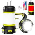 Camping Lantern Outdoor Led Camping Lantern Rechargeable Flashlights with 1000LM 6 Modes High Power Bank IPX5 Waterproof Portable Emergency Camping Light for Fishing Hiking Reading