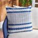 SAFAVIEH Indoor/Outdoor Abstract Pillow 18 x 18 Navy/White