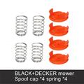 Elenxs Replacement for Black Decker Grass Trimmer 4pcs Cover Cap and 4pcs Springs RC-100-P Lawn Mower Spare Parts