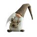 Handmade Christmas Gnome Faceless Doll Swedish Tomte Nisse Ornaments for Desktop Home Decor Gray