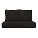 RSH DÃ©cor Indoor Outdoor Sunbrella Deep Seating Loveseat Cushion Set 1- 46â€� x 26â€� x 5â€� Seat and 2- 25â€� x 21â€� Backs Canvas Coal