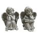 Adorable Angel Figurine Backyard Sculpture Patio Sculpture Garden Statue for