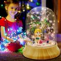 Mermaid Terrarium Kit DIY Light-Up Mermaid Toys Night Light Make Your Own Mermaid Night Light for Kids Handmade Princess Art Crafts Set for Girls Bedroom Decor