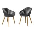 International Home Miami Corp Amazonia Resin Patio Chair in Black (Set of 2)