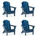 Folding Adirondack Lawn Chairs Set of 4 for Outdoor Patio Garden Navy Blue