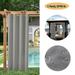 LiveGo Blackout Outdoor Patio Curtains - Weatherproof Sun Blocking UV and Fade Resistant Cabana Grommet Top Curtains for Gazebo Front Porch Pergola Yard 52*84 in 1 Panel Light gray