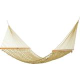 Original Pawleys Island Presidential Tan Duracord Rope Hammock with Extension Chains and Tree Hooks 13 ft. L X 65 in. W