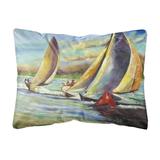 Carolines Treasures JMK1057PW1216 Knost Regatta Pass Christian Sailboats Canvas Fabric Decorative Pillow 12H x16W