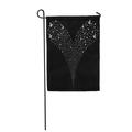 LADDKE Anchor Explosive Stream is Flat White Iconic Symbols on Object Fountain Garden Flag Decorative Flag House Banner 12x18 inch