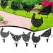 Cheer.US Metal Chicken Garden Stakes - Black Chicken Silhouette Stake Decorative for Yards Garden Decor - Animal Lawn Decorations Outdoor Decor Chicken Toys Gifts for cat Lovers
