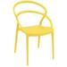 32.25 Yellow Outdoor Patio Round Dining Chair