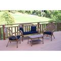 Jeco Santa Maria 4 Piece Wicker Patio Conversation Set