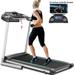 Tikmboex Home Treadmill--Tikmboex Treadmill with 10 HD TV Movie Touchscreen and 3D Virtual Sports Scene Folding Treadmill with Incline WiFi Connection Speaker Wide Belt Youtubeï¼ˆSilverï¼‰