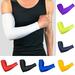 Limei UV Protection Cooling Arm Sleeves Sun Sleeves Arm Cover for Women & Girls & Adult & Youth & Men Cycling Running Golf Outdoor Tattoos Arm Warmer - Yellow XXL