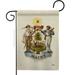 Coat Of Arms Maine Garden Flag States 13 X18.5 Double-Sided Yard Banner