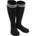 Lian LifeStyle Exceptional Girl s 1 Pair Knee High Sports Socks for Soccer Softball Baseball and Many Other Sports XL002 Size L Color Black