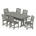 POLYWOOD Lakeside 7-Piece Farmhouse Trestle Dining Set in Slate Grey