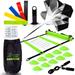 Big B Pro Sports | Speed & Agility Training Set | Includes Ladder 10 Cones Running Parachute Jump Rope 5 Resistance Bands | Great for Football Soccer Hockey Basketball & Coaching | Green