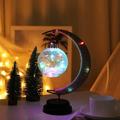 Porfeet LED Lights Moon Shaped Decorative Battery Powered Moon-Star Night Light for Home(Purple)