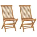 vidaXL Patio Folding Chairs Outdoor Garden Camping Lawn Chair Solid Wood Teak