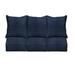 25 Indigo Blue Textured Stripe Sunbrella Deep Seating Pillow and Sofa Chair Cushion