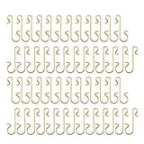HGYCPP S-shaped Metal Hooks 50pcs for Xmas Tree Ball Pendant Hanging Ornament Hook Brackets Home Holiday Festival New Year Decoration Accessory