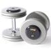 55 - 75 lb. Pro Style Gray Cast Iron Round Dumbbell Set w/ Straight Handle & Rubber Caps (Commercial Gym Quality) by Troy Barbell