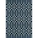 Havenside Home Geometric Trellis Outdoor Area Rug Navy 2 3 x 4 6 2 x 3 Outdoor Indoor Ivory