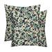 RSH DÃ©cor Indoor Outdoor Set of 2 Pillows 24 x 24 Cranston Dune Blue Floral