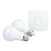 Philips Hue LED 60-Watt White Ambiance A19 Dimmable Wi-Fi Connected Smart Bulb 2 pack Starter Kit With Hub E26 Medium Base