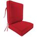 Jordan Manufacturing Sunbrella 22 x 45 Red Solid Outdoor Deep Seat Chair Cushion Set - 45 L x 22 W x 4 H