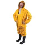 Stansport Commercial Rainsuit Yellow 2XL Vinyl Rain Coat & Bib Set In Sleeve Men