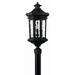 4 Light Large Outdoor Low Voltage Post Top or Pier Mount Lantern in Traditional Style 11.75 inches Wide By 26.25 inches High-Museum Black Finish-E12