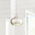 Possini Euro Design Holland Satin Nickel Mini Pendant Light 7 1/2 Wide Modern LED Fixture for Dining Room House Foyer Kitchen Island Entryway Bedroom