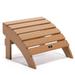 Outdoor Footstool All-Weather and Fade-Resistant Plastic Wood for Lawn Outdoor Patio Deck Garden Porch Lawn Furniture Brown